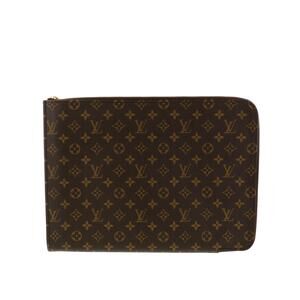 LOUIS VUITTON Pochette Documents Bag Business Clutch Monogram Brown